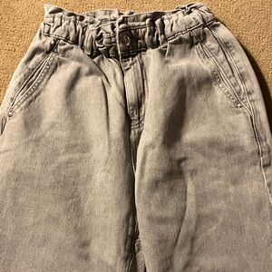 Zara Light Gray Wide Leg Jeans